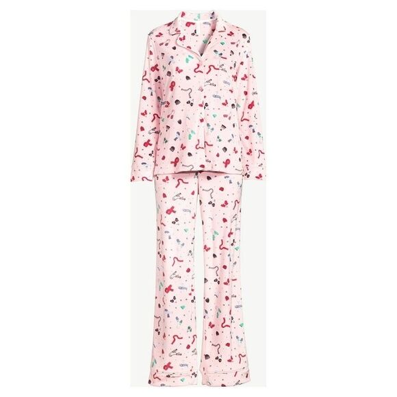 Set of Pink Velour Joy Spun Pajamas size 2XL / XXL - Picture 1 of 6